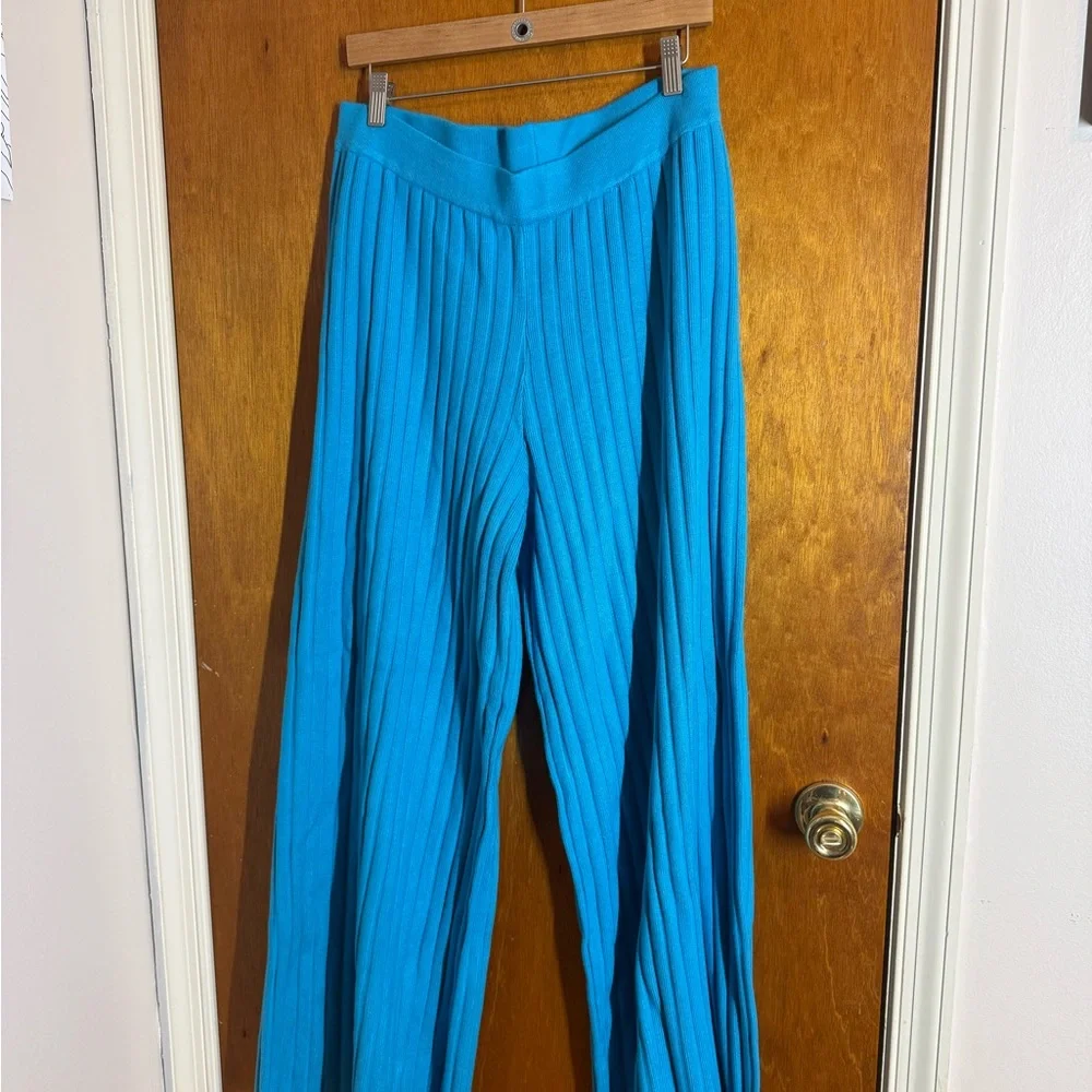 Lala Turquoise Ribbed Knit Set - Picture 5 of 7